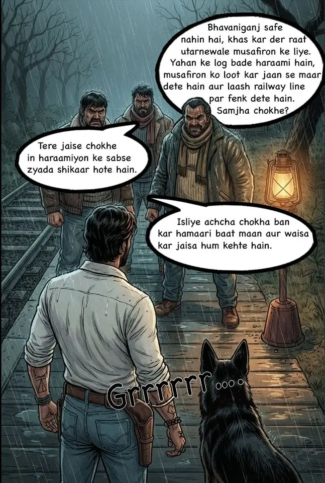 Three men starts intimidating Nimitt