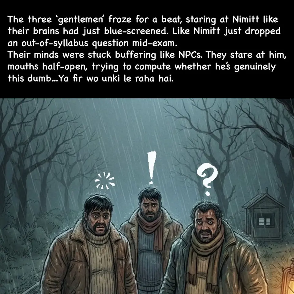 three men are confused