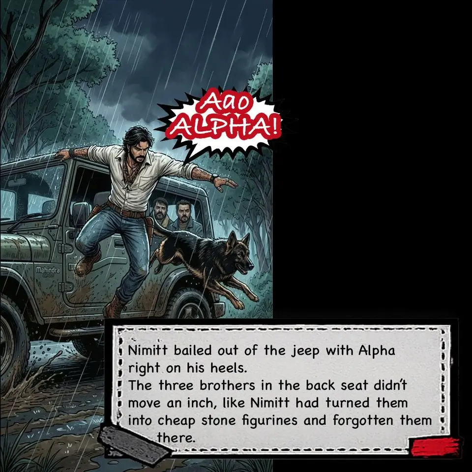 nimitt and alpha jumped out of the car